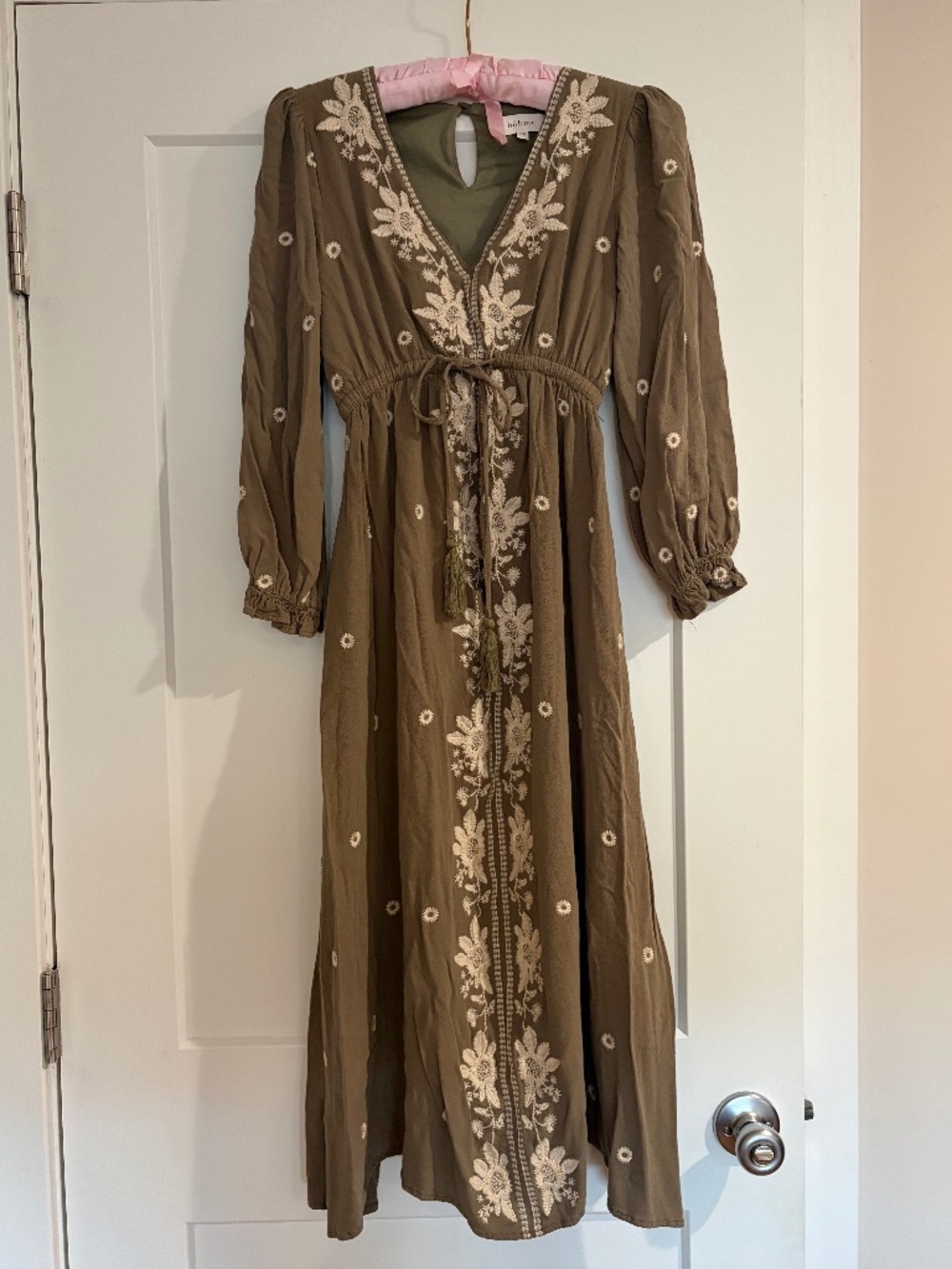 Bohme Green Embroidered Dress XS